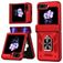Mobigear Armor ring Coque Samsung Galaxy Z Flip 7 FE Coque arrière Rigide Anti-Chocs avec Anneau-Support - Rouge
