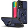 Mobigear Armor Ring Cam Slide Coque Samsung Galaxy M53 Coque arrière Rigide Anti-Chocs avec Anneau-Support - Bleu