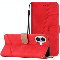 Mobigear Stitch Housse iPhone 17 Etui Porte-Monnaie - Rouge