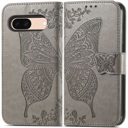 Mobigear Butterfly Housse Google Pixel 8a Etui Porte-Monnaie - Gris