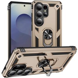 Mobigear Armor ring Coque Samsung Galaxy S26 Ultra Coque arrière Rigide Anti-Chocs avec Anneau-Support - Or