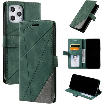 Mobigear Rhombus Housse iPhone 12 Pro Max Etui Porte-Monnaie - Vert