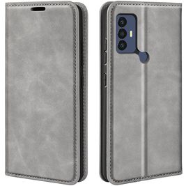 Mobigear Retro Slim Housse TCL 30 SE Etui Porte-Monnaie - Gris