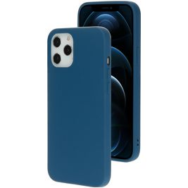 Mobiparts Coque iPhone 12 Pro Max Coque arrière en Silicone - Blueberry Blue