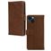Mobilize Wallet Housse iPhone 13 Mini Etui en Cuir Véritable Porte-Monnaie - Marron