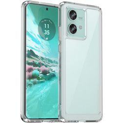 Mobigear Crystal Coque Transparente Motorola Edge 40 Neo Coque arrière Rigide - Transparent
