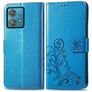 Mobigear Clover Housse Motorola Edge 40 Neo Etui Porte-Monnaie - Bleu