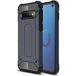 Mobigear Outdoor Coque Samsung Galaxy S10 Coque arrière Rigide Anti-Chocs - Bleu Marin