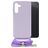 Mobilize Lanyard Gelly Samsung Galaxy A14 Coque avec cordon en TPU Souple - Pastel Purple