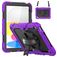 Mobigear SureGrip Xtreme Coque iPad 10 (2022) Coque arrière en Plastique rigide,Silicone + Bandoulière + Support Amovible - Violet