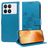 Mobigear Flowers Housse POCO X6 Pro Etui Porte-Monnaie - Bleu