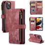 Caseme C30 Housse iPhone 13 Pro Max Etui Porte-Monnaie - Rouge