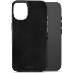 Mobilize Premium Coque iPhone 16 MagSafe Coque arrière en Cuir Véritable - Noir