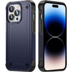 Mobigear Slim Armor Coque iPhone 14 Pro Max Coque arrière Rigide Anti-Chocs - Bleu