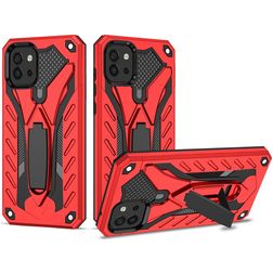 Mobigear Armor Stand Samsung Galaxy A03 Plastique rigide Coque arrière Antichoc avec béquille - Rouge