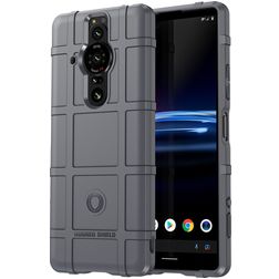 Mobigear Rugged Shield Coque Sony Xperia Pro-I Coque arrière en TPU Souple Anti-Chocs - Gris