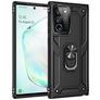 Mobigear Armor Ring Coque Samsung Galaxy Note 20 Coque arrière Rigide Anti-Chocs avec Anneau-Support - Noir