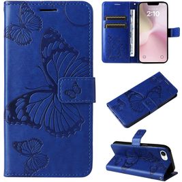 Mobigear Butterfly Housse iPhone 17e Etui Porte-Monnaie - Bleu