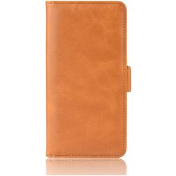 Mobigear Slim Magnet Housse LG K50s Etui Porte-Monnaie - Cognac