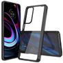 Mobigear Crystal Coque Motorola Edge (2021) Coque arrière Rigide - Transparent / Noir