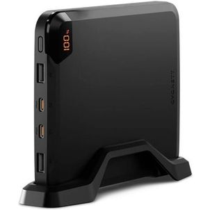 Cygnett VertPWR - Batterie externe 4 USB 25.000 mAh Power Delivery 100W - Noir