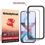 GrizzlyCoat Easy Fit iPhone 15 Pro Verre trempé Protection d'écran - Compatible Coque + Cadre d'installation - Noir
