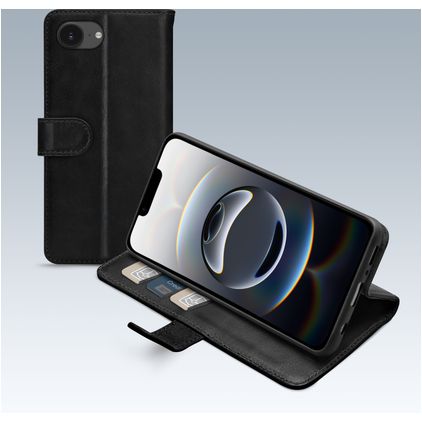 Mobilize Premium Gelly Housse iPhone 16e Etui Porte-Monnaie - Noir