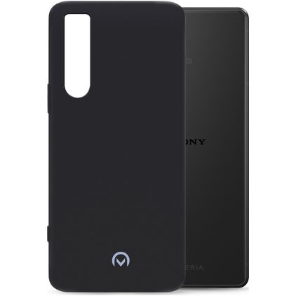 Mobilize Rubber Gelly Coque Sony Xperia 5 IV Coque arrière en TPU Souple - Matt Black