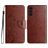 Mobigear Flowers Housse Samsung Galaxy A36 Etui Porte-Monnaie - Marron