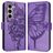 Mobigear Butterfly Housse Samsung Galaxy Z Fold 6 Etui Porte-Monnaie - Violet
