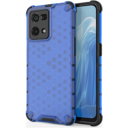 Mobigear Honeycomb Coque OPPO Reno 7 4G Coque arrière Rigide Anti-Chocs - Bleu