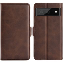 Mobigear Slim Magnet Housse Google Pixel 6a Etui Porte-Monnaie - Marron