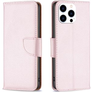 Mobigear Excellent Housse iPhone 16 Pro Max Etui Porte-Monnaie - Rose doré