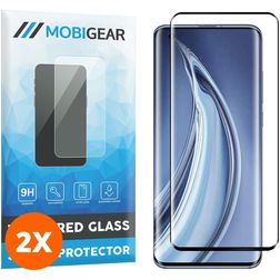 Mobigear Curved Xiaomi Mi 11 Verre trempé Protection d'écran - Compatible Coque - Noir (Lot de 2)