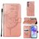Mobigear Butterfly Housse Samsung Galaxy A55 Etui Porte-Monnaie - Rose doré