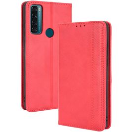 Mobigear Sensation Housse TCL 20 SE Etui Porte-Monnaie - Rouge