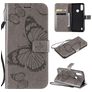 Mobigear Butterfly Housse Motorola Moto E6s (2020) Etui Porte-Monnaie - Gris