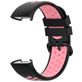 Mobigear Sport Plus Buckle Bracelet Silicone Fitbit Charge 3 Fermeture boucle ardillon - Noir / Rose