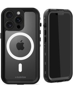 Mobilize Waterproof Coque iPhone 16 Pro MagSafe Coque arrière Imperméable Rigide - Noir