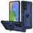 Mobigear Armor Ring Coque Samsung Galaxy A73 Coque arrière Rigide Anti-Chocs avec Anneau-Support - Bleu