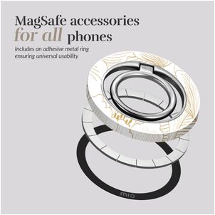 MIO Holder MagSafe Bague téléphone - White Roses Universel