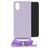 Mobilize Lanyard Gelly Samsung Galaxy A03 Coque avec cordon en TPU Souple - Pastel Purple