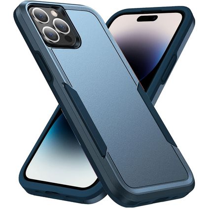 Mobigear Heavy Armor Coque iPhone 14 Pro Coque arrière Rigide Anti-Chocs - Bleu