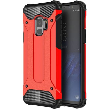 Mobigear Outdoor Coque Samsung Galaxy S9 Coque arrière Rigide Anti-Chocs - Rouge