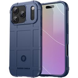 Mobigear Rugged Shield iPhone 18 Pro TPU souple Coque arrière Antichoc - Bleu