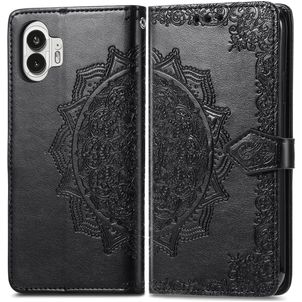 Mobigear Mandala Housse Nothing Phone (2) Etui Porte-Monnaie - Noir