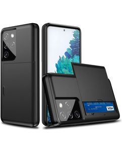 Mobigear Brushed Credit Card Slot Case Black Samsung Galaxy S21 Ultra