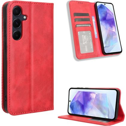 Mobigear Sensation Housse Samsung Galaxy A35 Etui Porte-Monnaie - Rouge