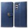 Mobigear Snap Button Housse Samsung Galaxy S21 FE Etui Porte-Monnaie - Bleu