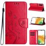 Mobigear Flowers Samsung Galaxy A35 Étui Portefeuille - Rouge